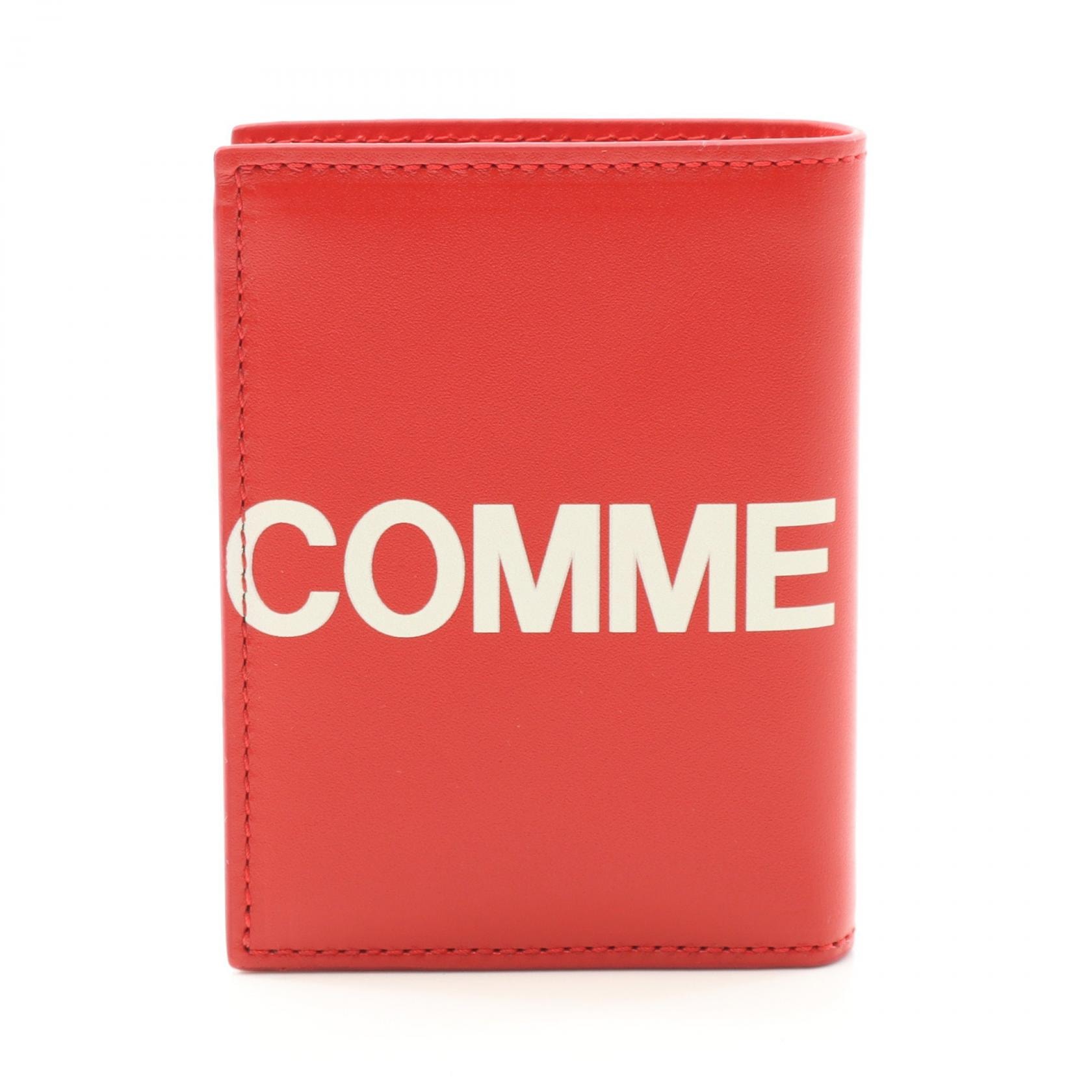 コムデギャルソン COMME des GARCONS 二つ折り財布 財布 レザー メンズ レディース レッド系 SA0641HL 【中古】