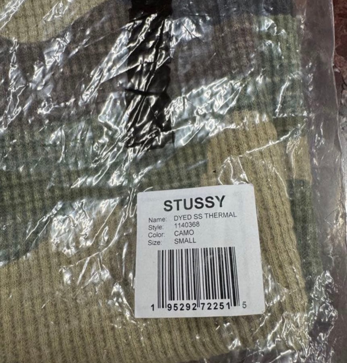 Stussy Pigment Dyed SS Thermal "Camo" 1140368