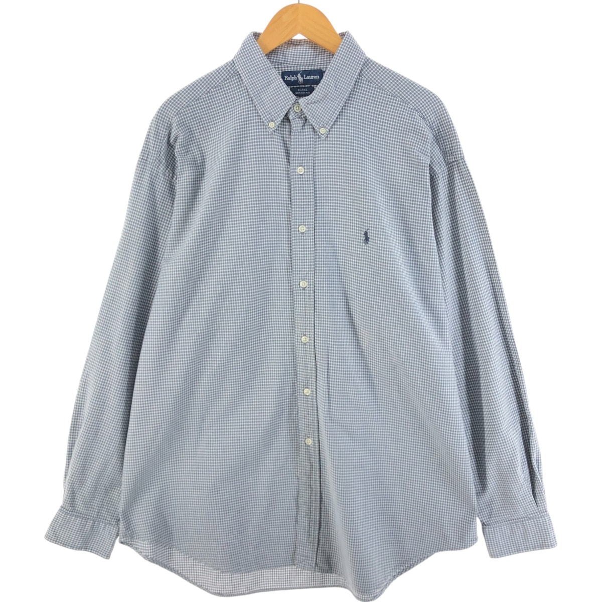 古着 ラルフローレン Ralph Lauren BLAKE 長袖 ボタンダウンチェックシャツ メンズXL相当/eaa515448