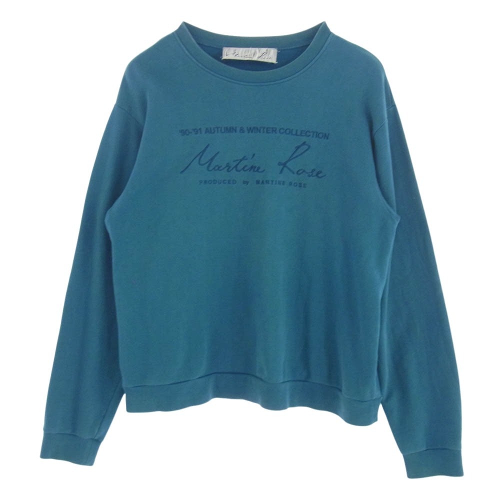 MARTIN ROSE マーティンローズ スウェット クラシック クルー スウェット シャツ グリーン系 青みがかった緑色 L【中古】
