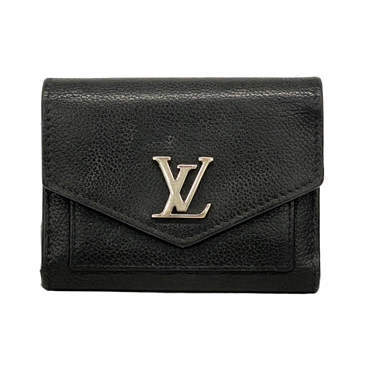 【6dc3131-k】ルイヴィトン 財布 トリヨン ポルトフォイユマイロックミーコンパクト M62947 ノワール【中古】レディース