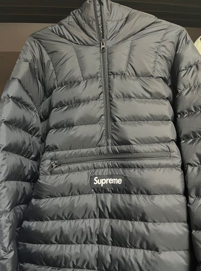Supreme Micro Down Half Zip Hooded Pullover "Black"
