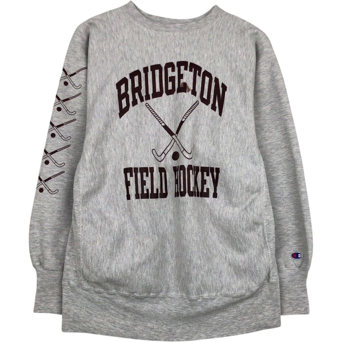 古着 90年代 チャンピオン Champion REVERSE WEAVE リバースウィーブ 刺繍タグ 3連プリント カレッジスウェットシャツ トレーナー USA製 メンズXL相当 ヴィンテージ/eaa477383