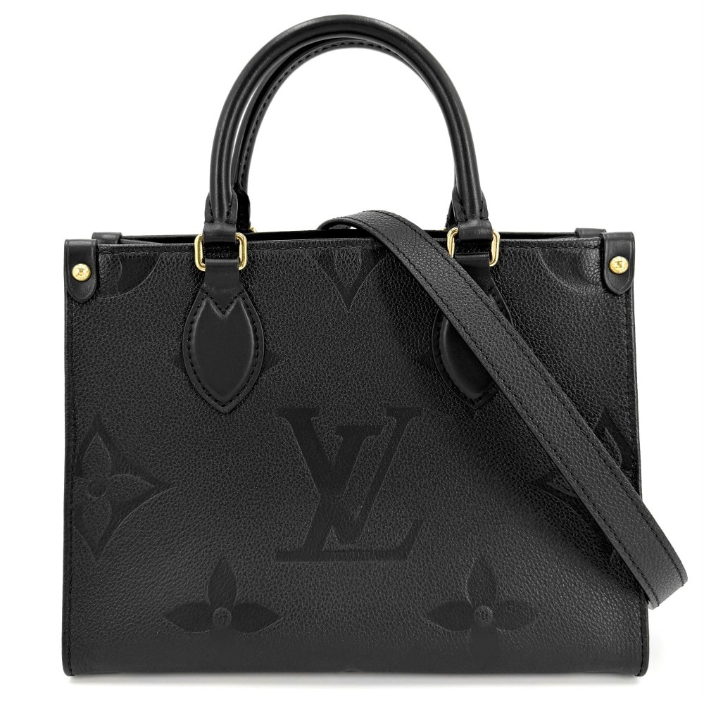 LOUIS VUITTON ルイヴィトン 2WAY モノグラムアンプラント オンザゴーPM ハンドバッグ ショルダーバッグ 肩掛け 斜め掛け 小さめ ミニバック ノワール M45653    ブラック 黒 ゴールド金具 レディース 美品【中古品】