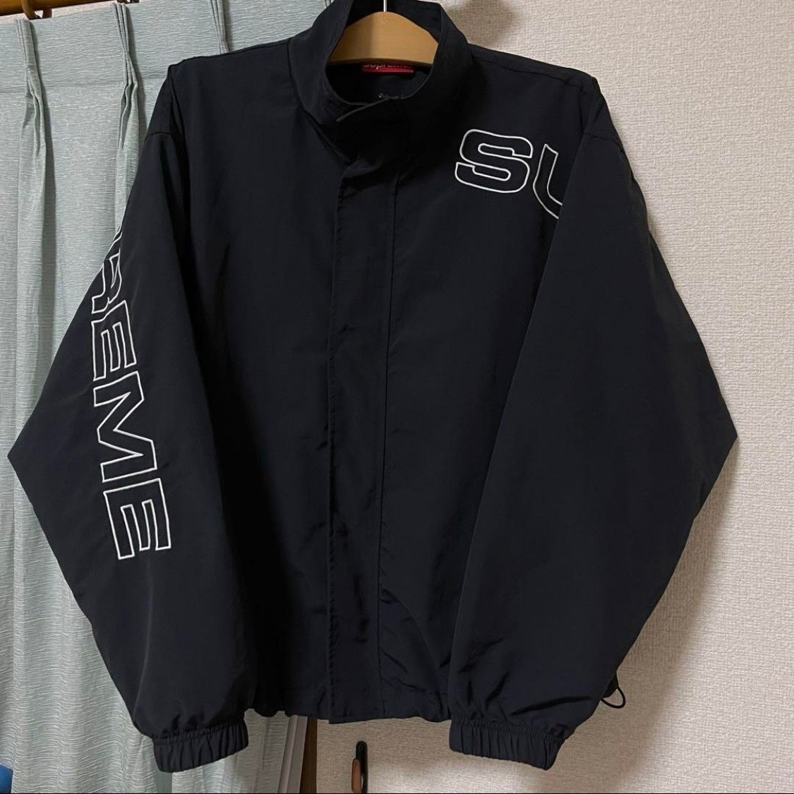 Supreme Spellout Embroidered Track Jacket "Black"
