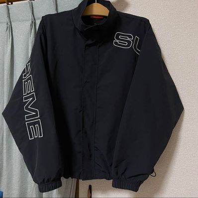 Supreme Spellout Embroidered Track Jacket "Black"