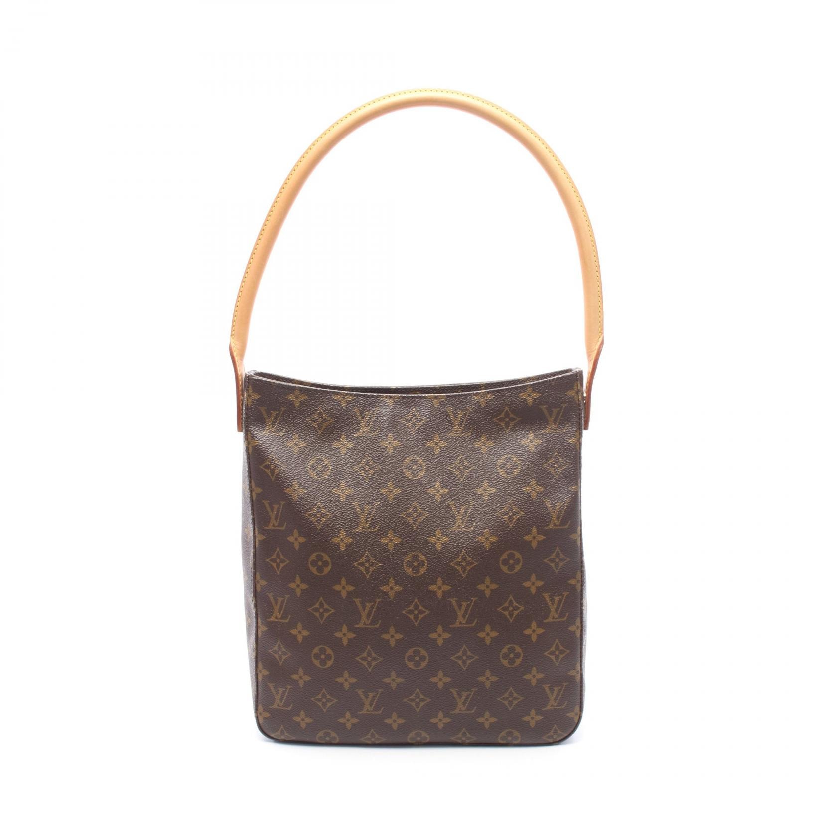 ルイ・ヴィトン LOUIS VUITTON ルーピングGM ショルダーバッグ バッグ PVCコーティングキャンバス レザー モノグラム レディース ブラウン系 M51145 【中古】