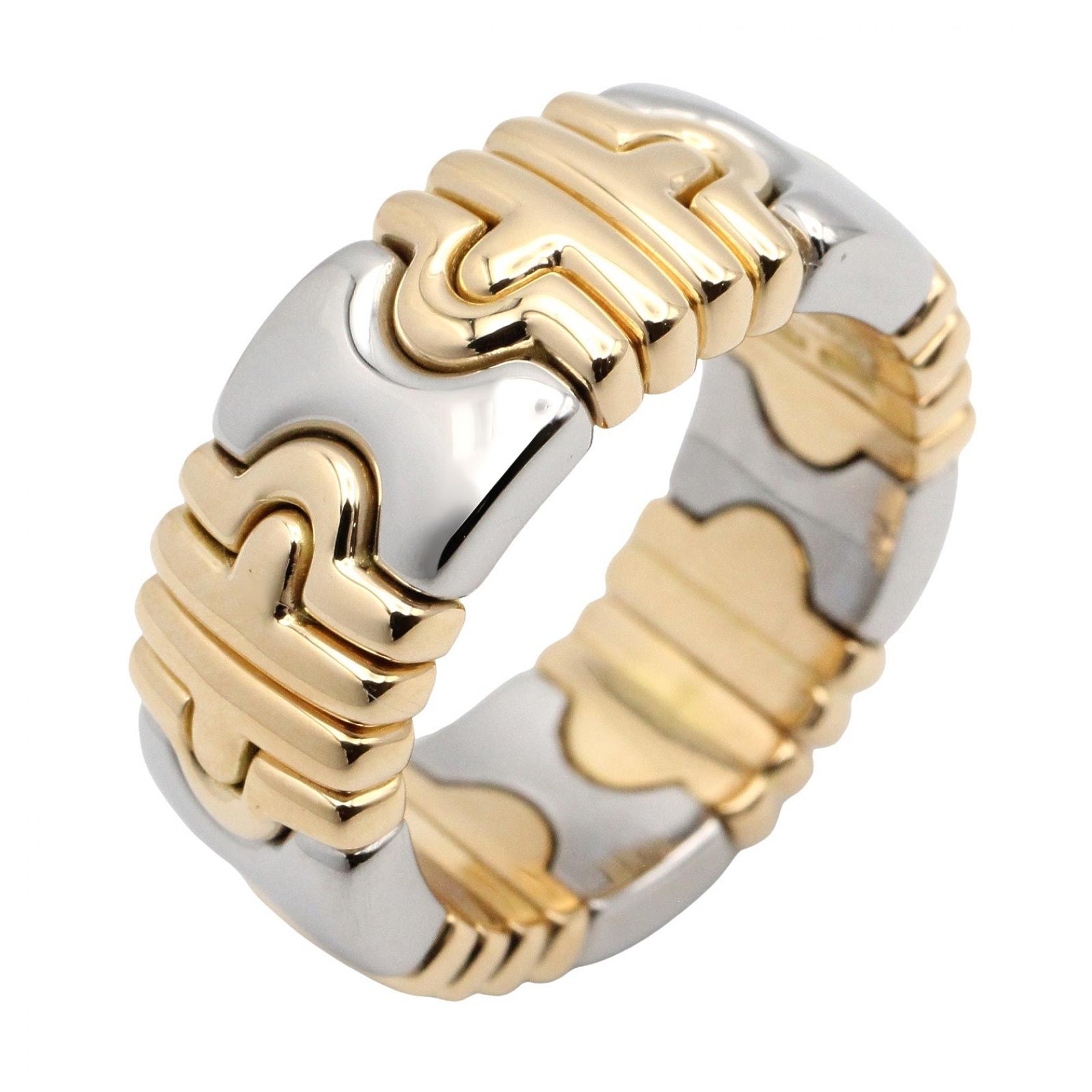 ブルガリ BVLGARI パレンテシ リング リング・指輪 ジュエリー K18(イエローゴールド) ステンレススチール メンズ レディース ゴールド系 / シルバー系 【中古】