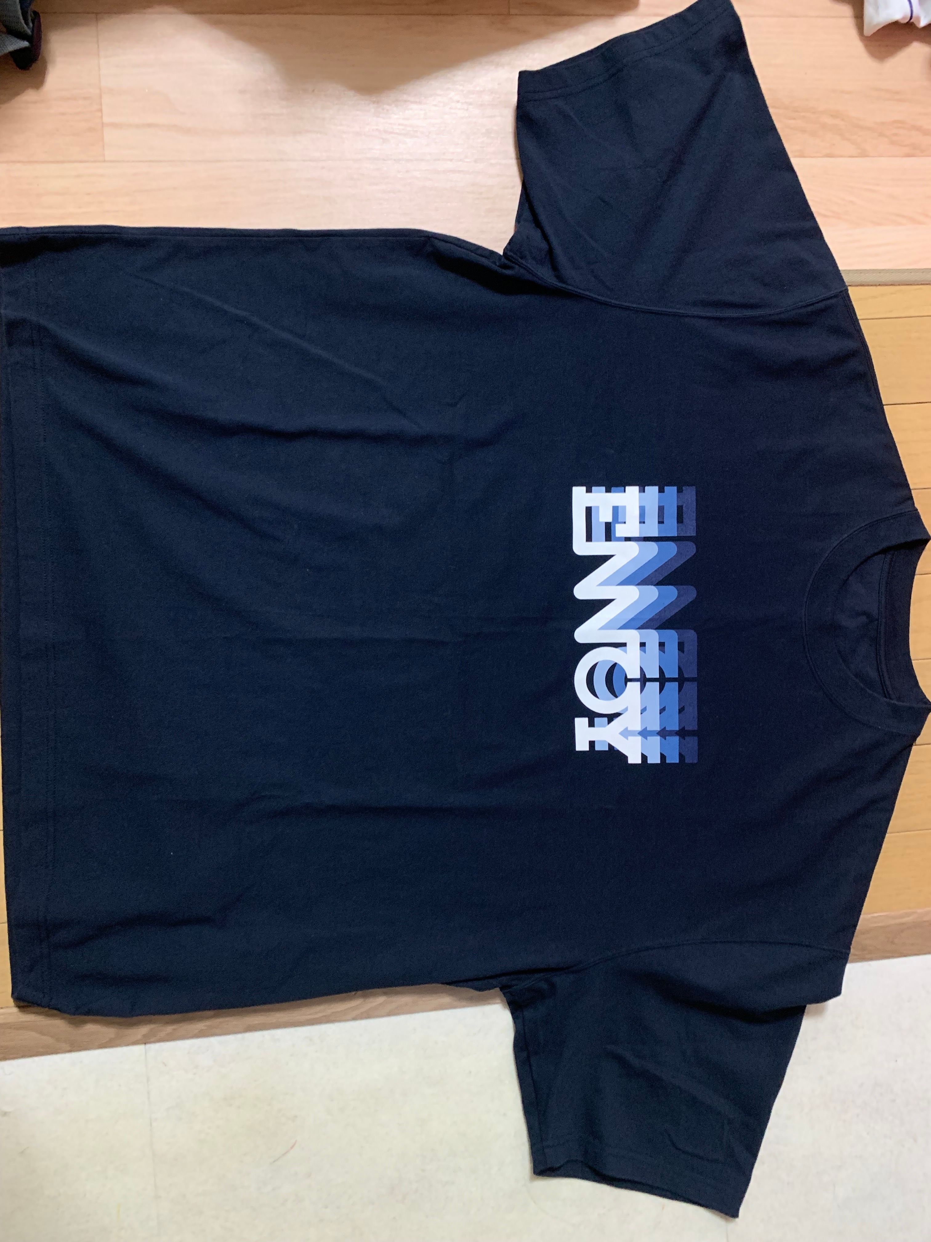 ENNOY Electric Logo Gradation ss Tee "Navy"