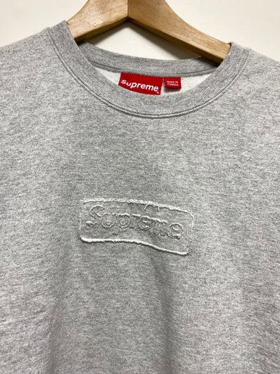 Supreme Cutout Logo Crewneck "Grey"