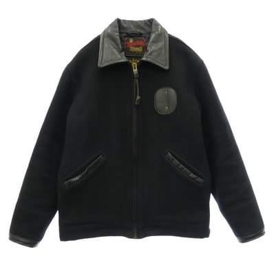 TENDERLOIN テンダーロイン T-POLICEMAN JKT 2nd ポリスマン ウール 襟レザー ジャケット ブラック系 S【中古】