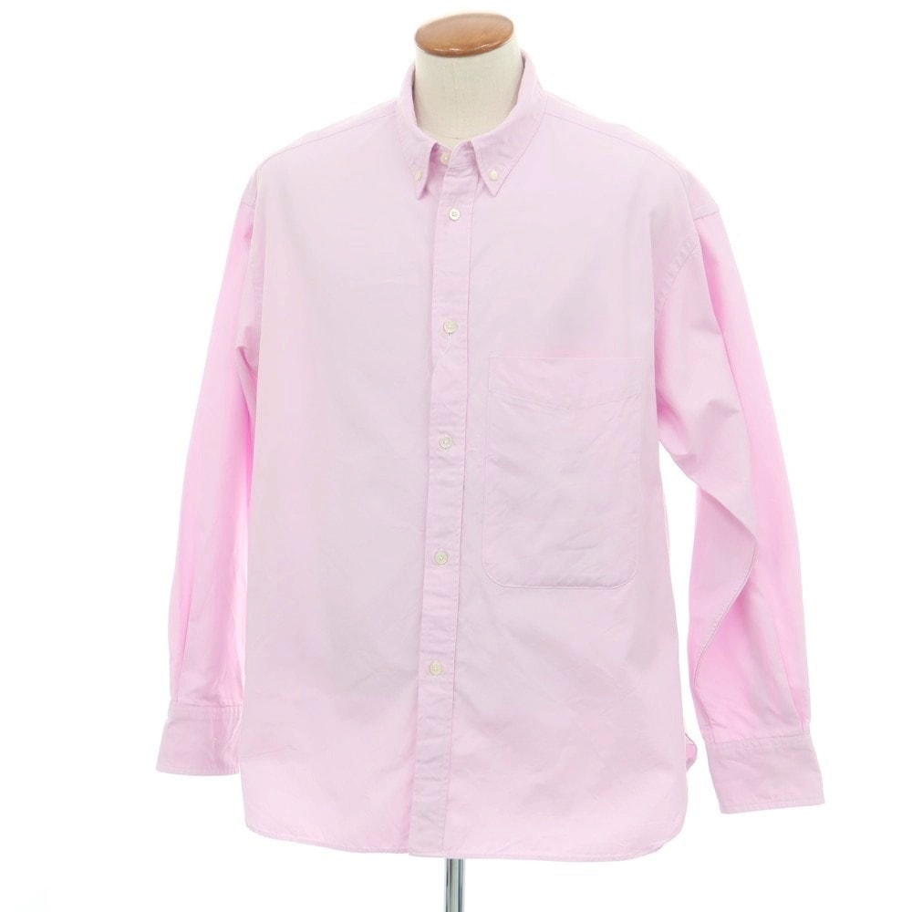 【中古】スタジオニコルソン STUDIO NICHOLSON BEAMS PLUS別注 2025年秋冬 オックスフォード ボタンダウン カジュアルシャツ ピンク【サイズM】【メンズ】