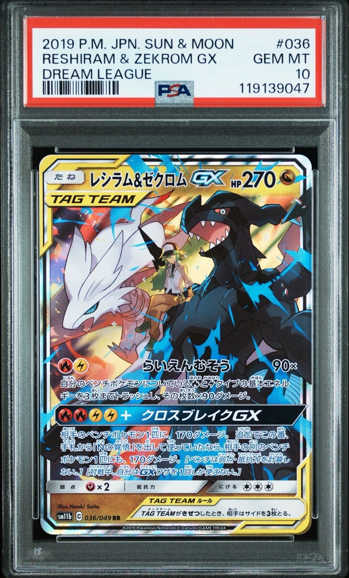 レシラム&ゼクロムGX (N) RR[SM11b 036/049](強化拡張パック「ドリームリーグ」)