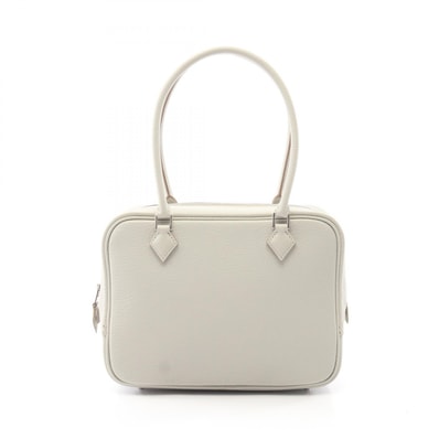 エルメス HERMES ミニプリュム20 ハンドバッグ バッグ レザー シェーブル シェーブル グリペール K刻印(2025年製造) レディース グレー系 086559CK 【中古】