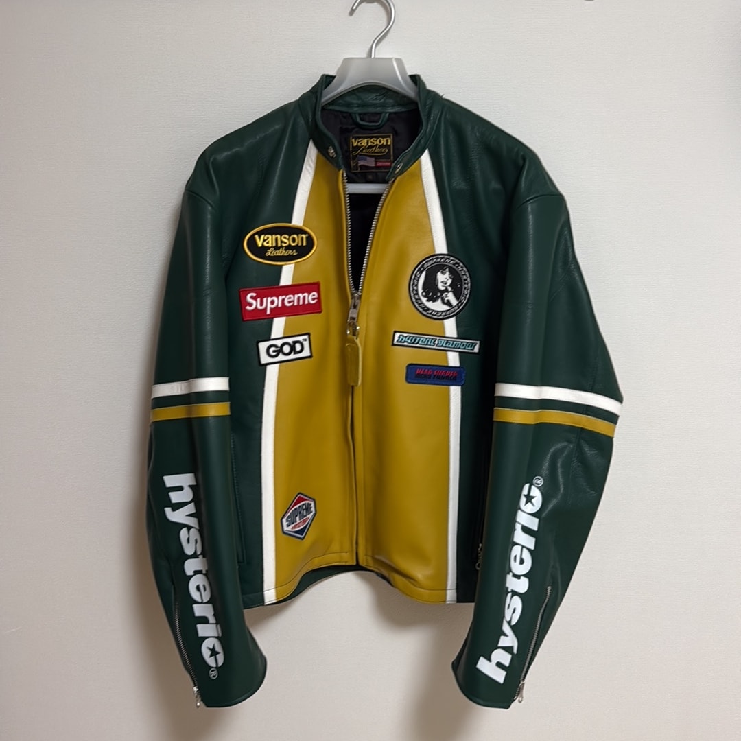 Supreme x HYSTERIC GLAMOUR Vanson Leather Jacket "Green"
