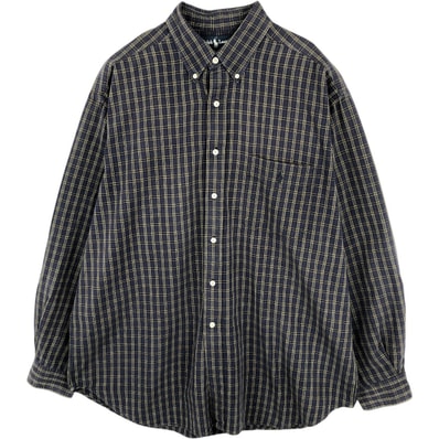 古着 ラルフローレン Ralph Lauren BLAIRE 長袖 ボタンダウンチェックシャツ メンズXL相当/eaa676520