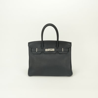 エルメス HERMES バーキン30 バッグ トートバッグ トリヨンクレマンス ノワール Noir ブラック Black 黒 シルバー金具 ハンドバッグ