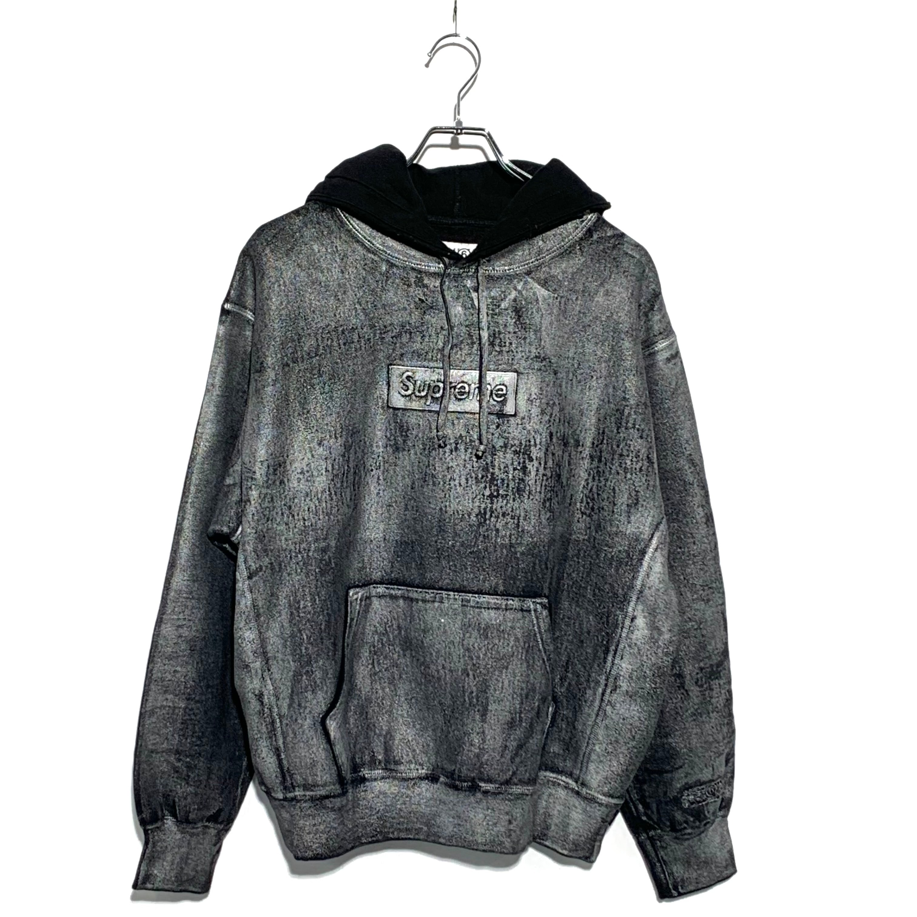 Supreme x MM6 Maison Margiela Foil Box Logo Hooded Sweatshirt "Black"