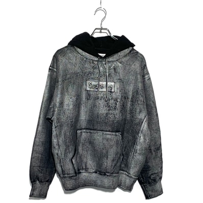 Supreme x MM6 Maison Margiela Foil Box Logo Hooded Sweatshirt "Black"