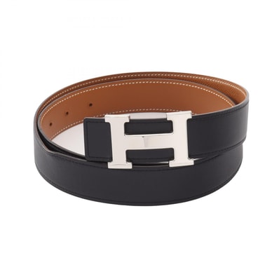 エルメス HERMES コンスタンス Hベルト リバーシブル ベルト 衣料品 カーフ(牛革) トゴ T刻印(2015年製造) メンズ レディース ブラック系 / ブラウン系 【中古】