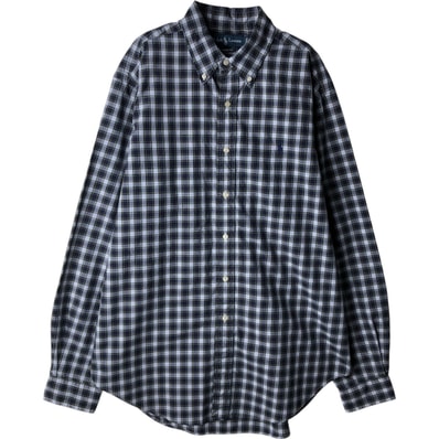古着 ラルフローレン Ralph Lauren CLASSIC FIT クラシックフィット 長袖 ボタンダウンチェックシャツ メンズL相当/eaa618540