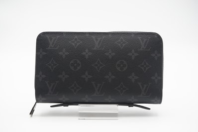 LOUIS VUITTON ルイ・ヴィトン エクリプス ジッピーXL M61698 長財布 ブラック グレー コーティングキャンバス メンズ