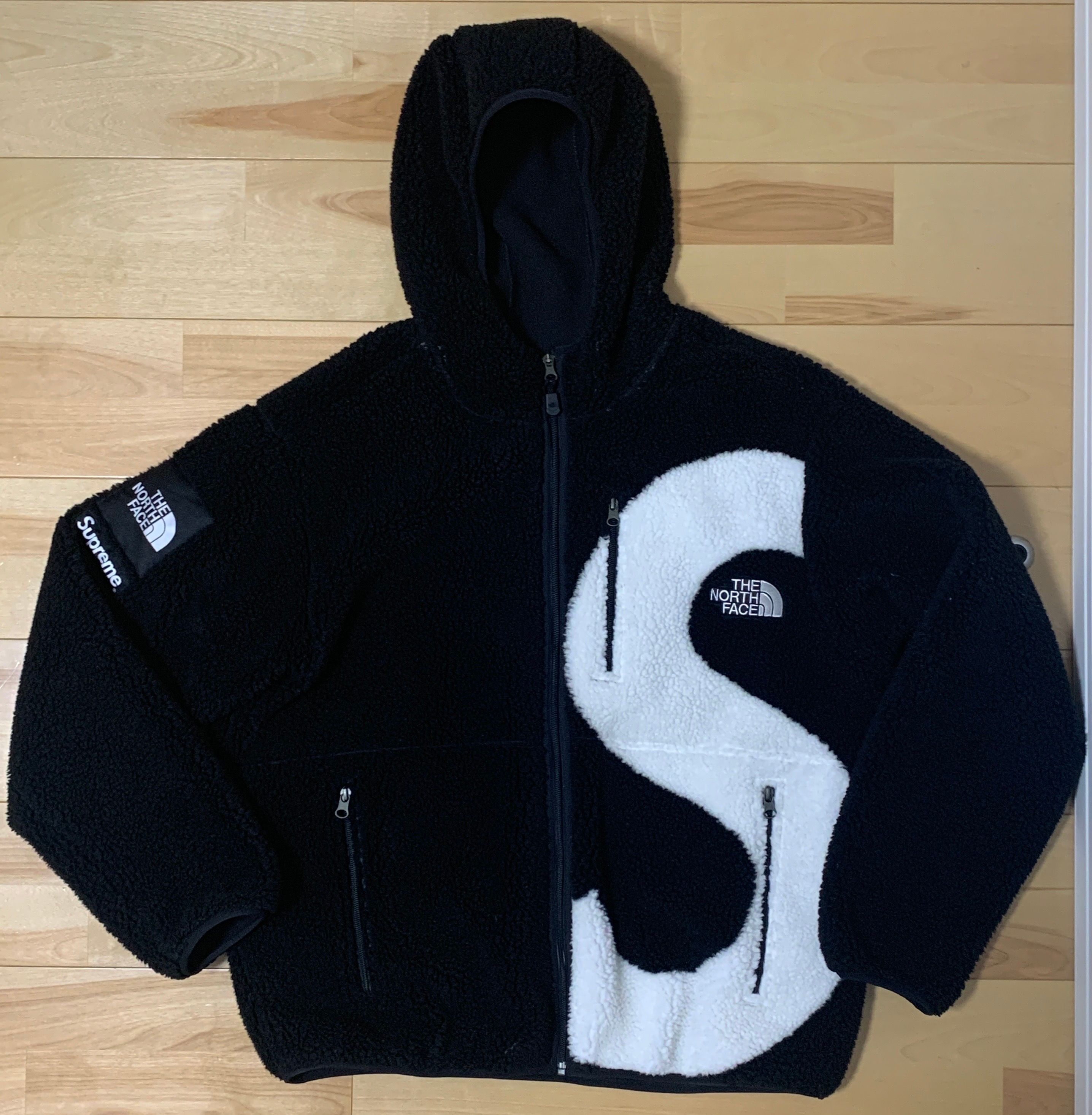 Supreme x The North Face S Logo Hooded Fleece Jacket "Black"