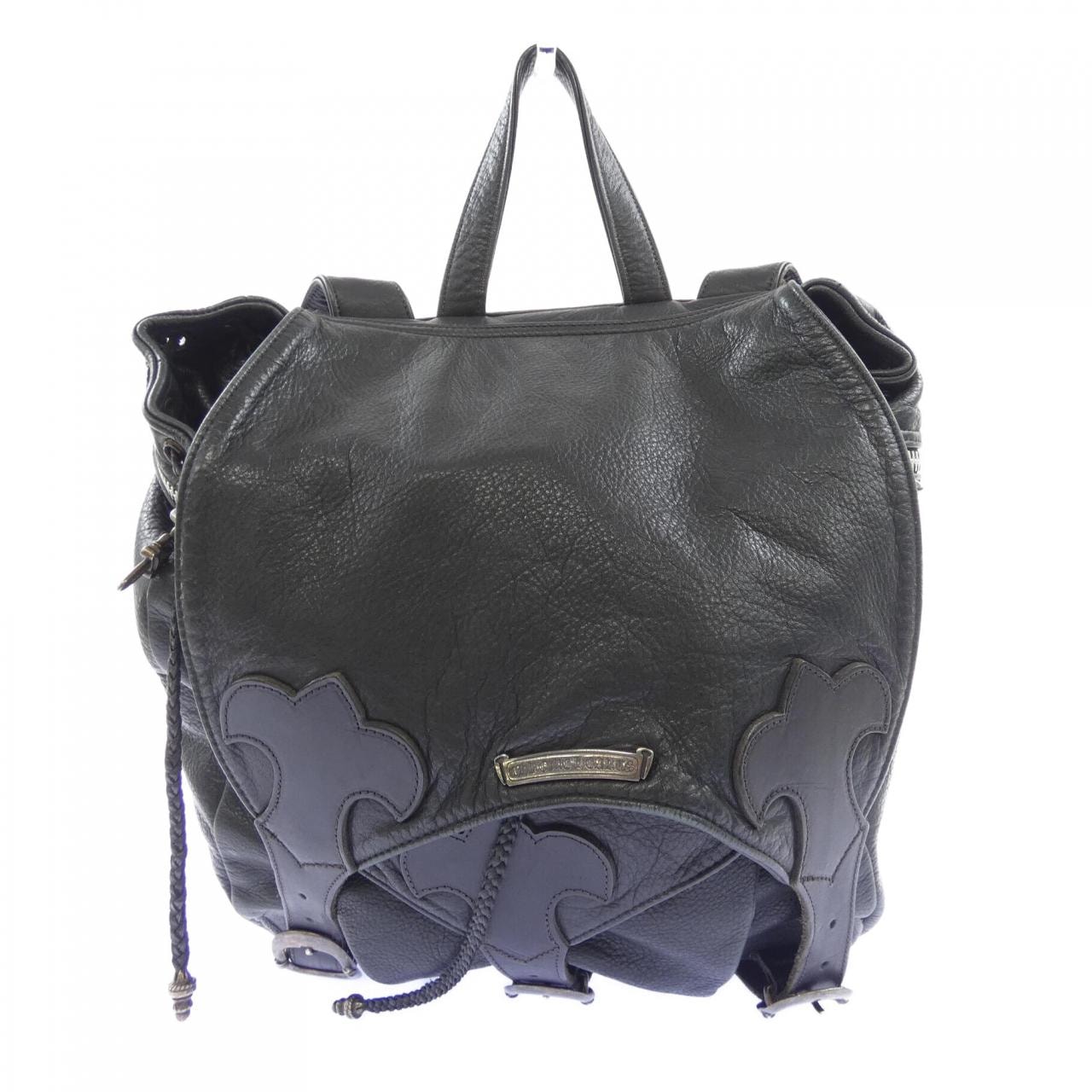 Chrome Hearts Large Gunslinger Strap Leather Backpack "Black"
