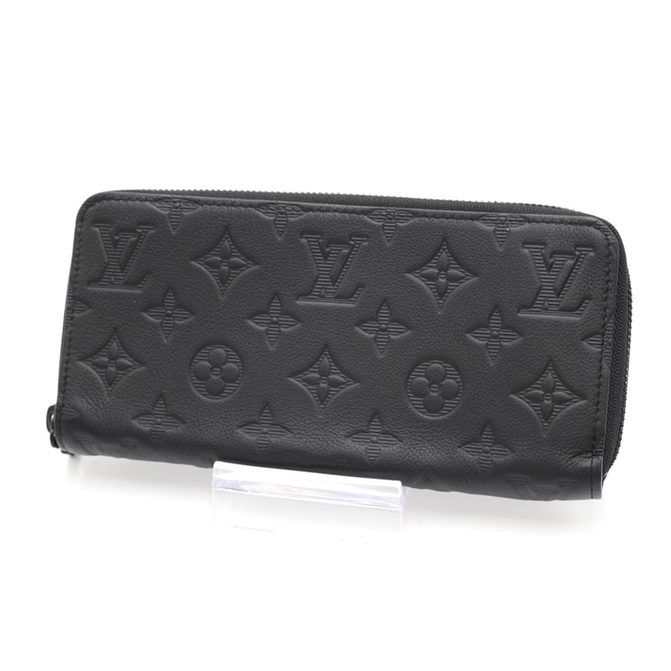 LOUIS VUITTON(ルイ・ヴィトン)ジッピーウォレット・ホリゾンタル モノグラム・シャドウ 長財布 ラウンドファスナー ノワール ブラック レザー メンズ【中古】