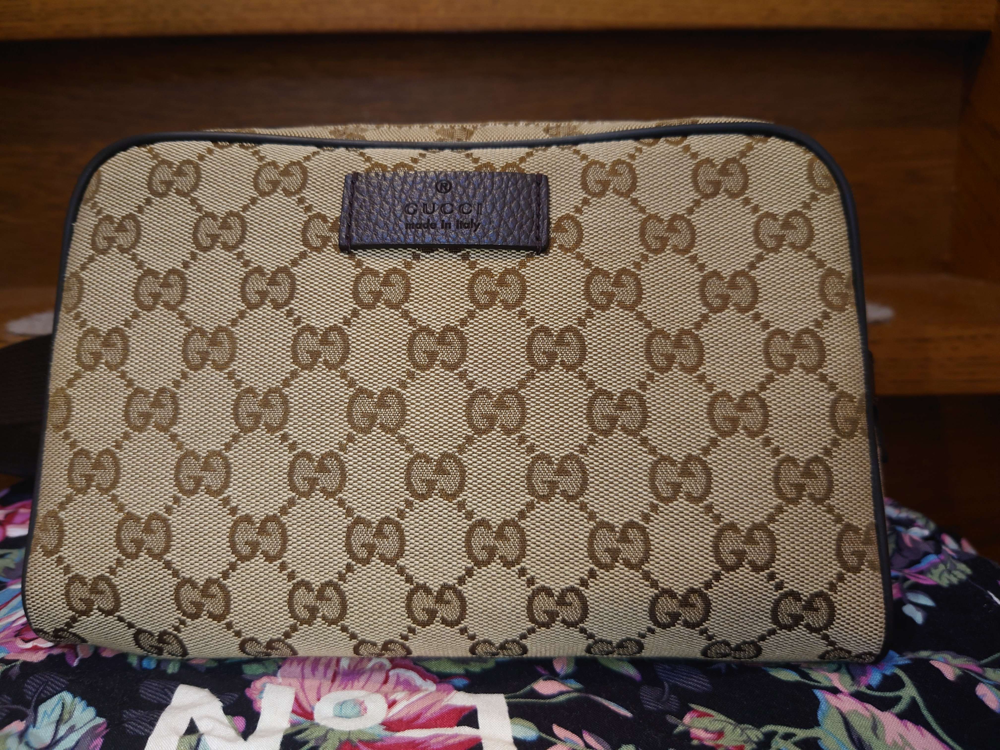GUCCI GG Canvas Body Bag "Brown"