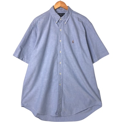 古着 ラルフローレン Ralph Lauren CLASSIC FIT 半袖 ボタンダウンシャツ メンズXL相当/eaa557792