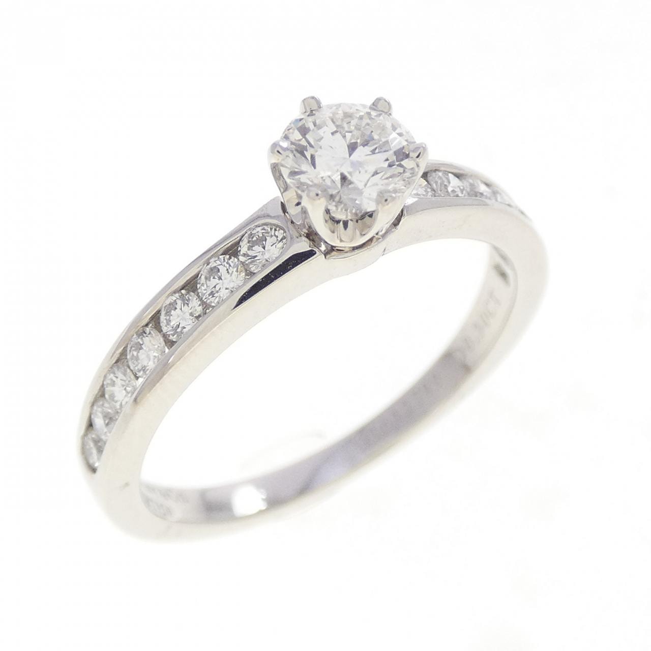 ティファニー ソリティア チャネルセッティング リング 0.30CT