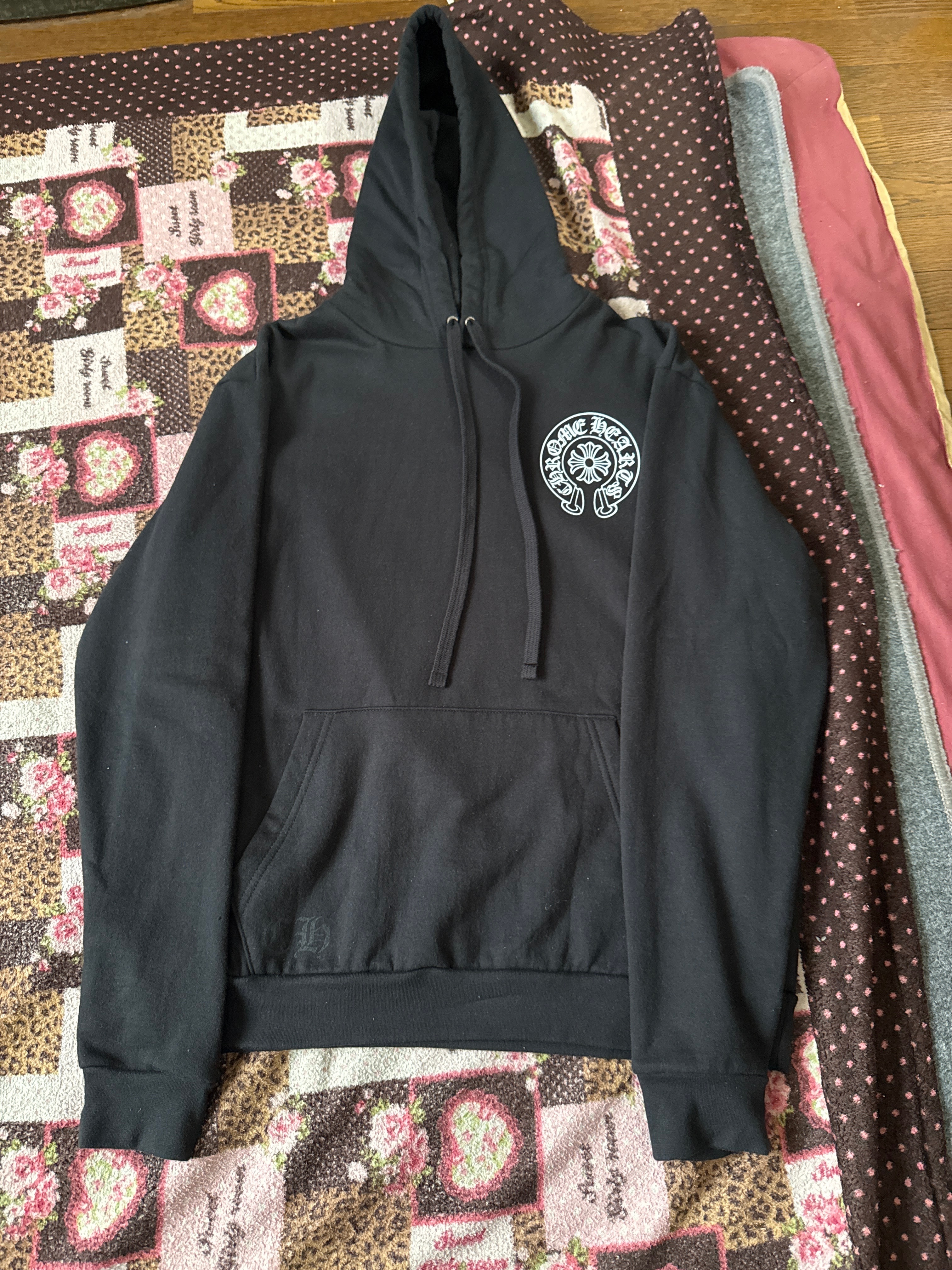 Chrome Hearts Osaka Exclusive Horseshoe Print Pullover Hoodie "Black"
