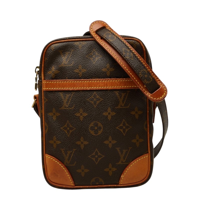 ルイ ヴィトン モノグラム ダヌーブ 斜め掛け ショルダーバッグ M45266 ブラウン PVC レザー レディース LOUIS VUITTON 【中古】