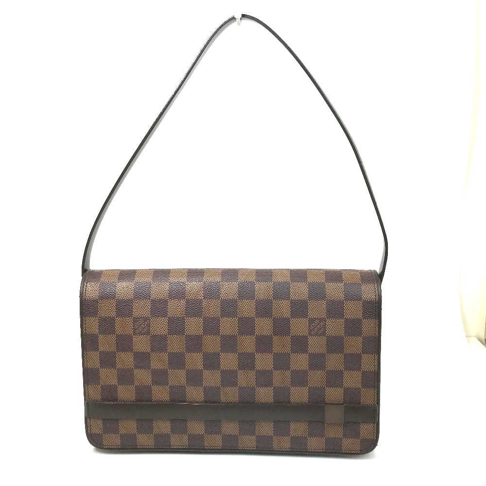 ルイヴィトン LOUIS VUITTON トライベッカ・ロン N51160 ダミエ ショートストラップ 肩掛け ショルダーバッグ ダミエキャンバス エベヌ ブラウン