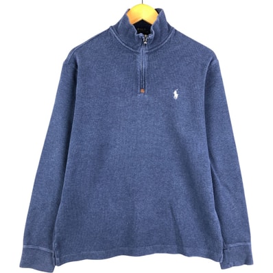 古着 ラルフローレン Ralph Lauren POLO RALPH LAUREN ハーフジップスウェットシャツ トレーナー メンズM相当/eaa594194