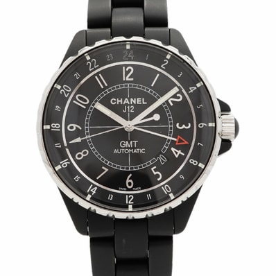 【6wgd0315】シャネル J12 GMT マットブラック H3101 黒文字盤【中古】腕時計 メンズ