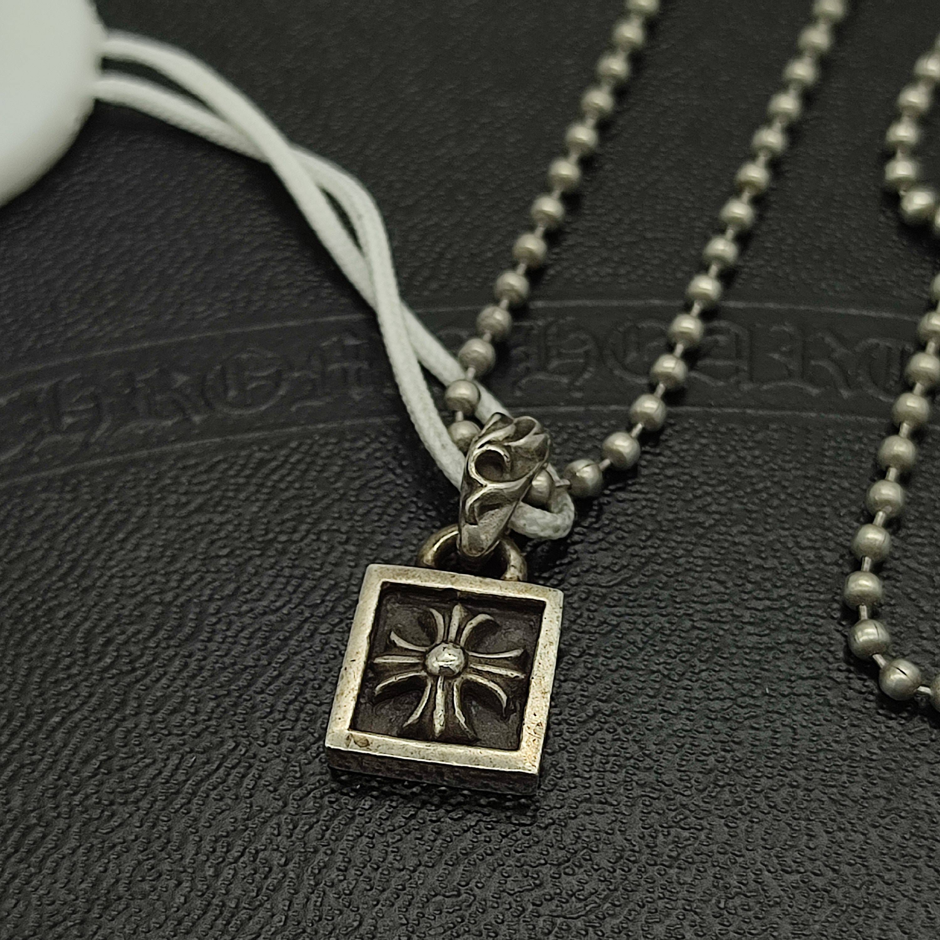 【美品】クロムハーツ フレームド CHプラス ネックレス チャーム STERLINGSILVER シルバー925