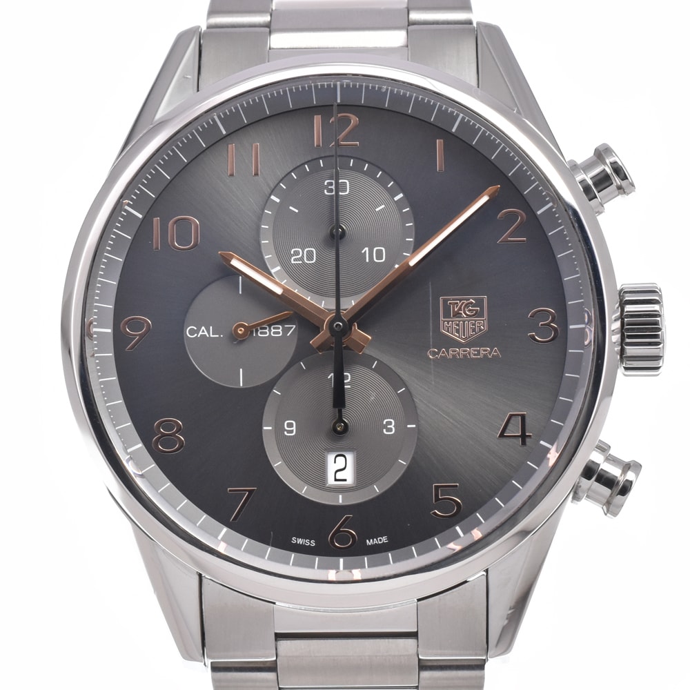 タグホイヤー TAG HEUER CAR2013-4 カレラ Cal.1887 グレー 自動巻き メンズ 美品 腕時計 J#150454