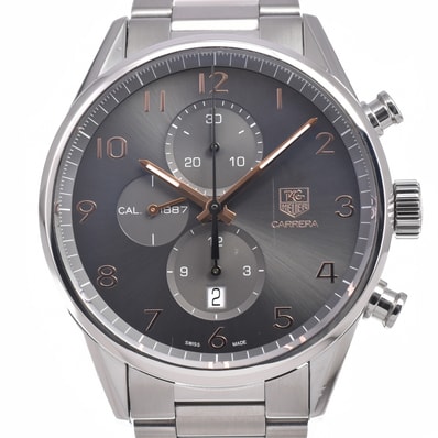 タグホイヤー TAG HEUER CAR2013-4 カレラ Cal.1887 グレー 自動巻き メンズ 美品 腕時計 J#150454