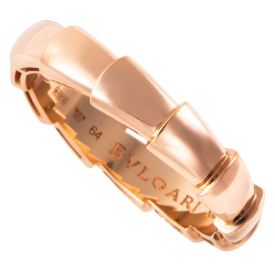 BVLGARI ブルガリ セルペンティ ヴァイパー リング 358774 指輪 24号 K18PG ピンク ゴールド【中古】