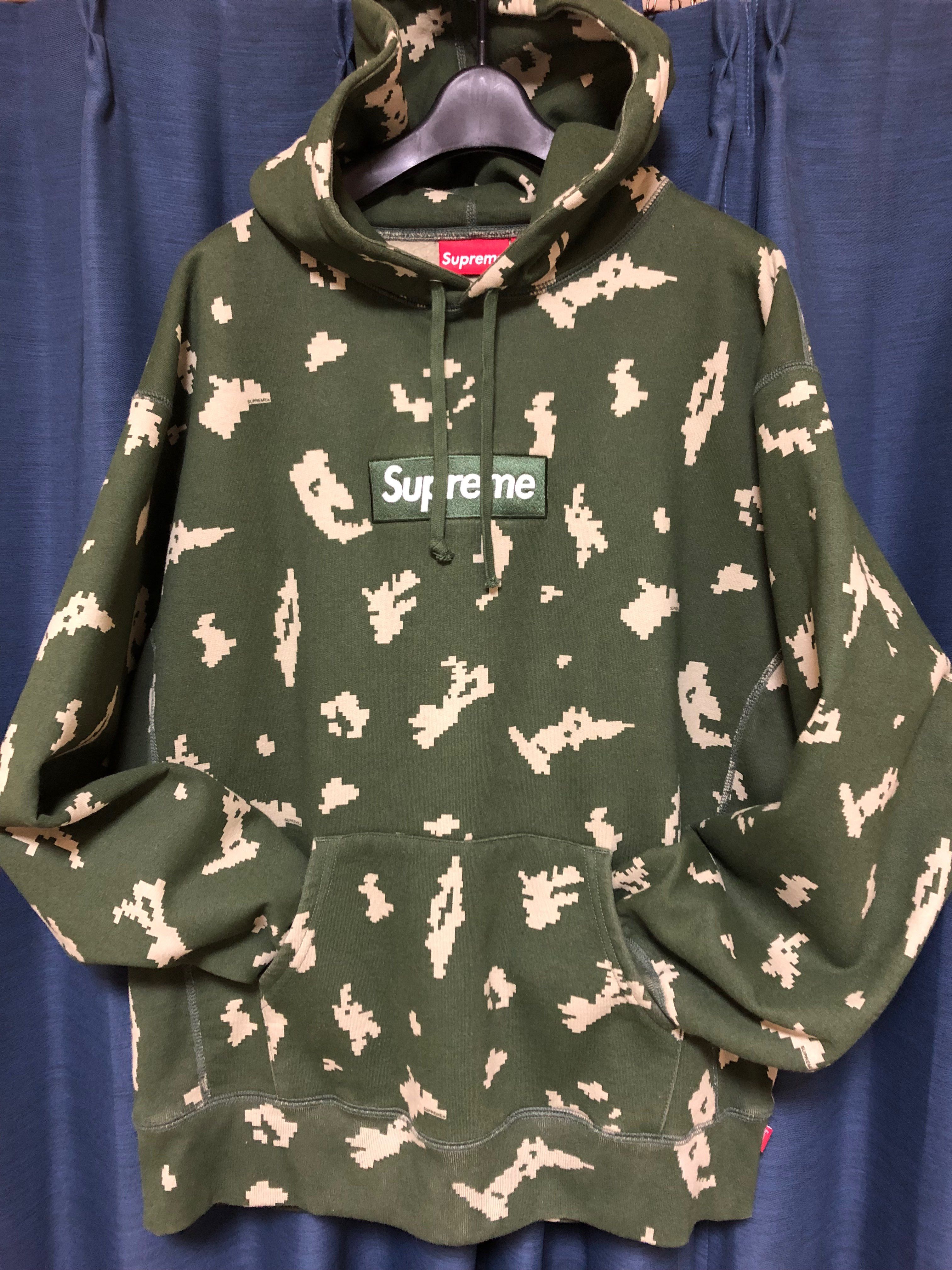Supreme Box Logo Hooded Sweatshirt "Olive Russian Camo" (21FW)