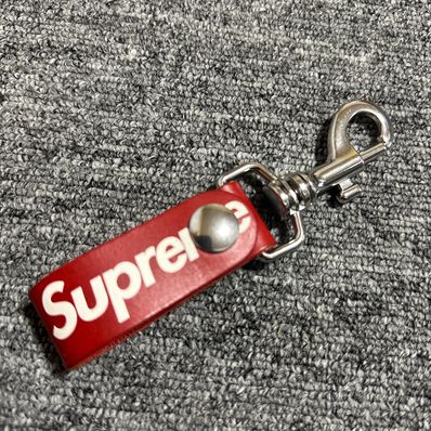 Supreme Leather Key Loop "Red"