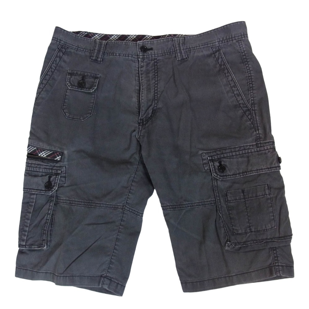 BURBERRY BLACK LABEL バーバリーブラックレーベル ピケ ショーツ ショート パンツ グレー系 82【中古】