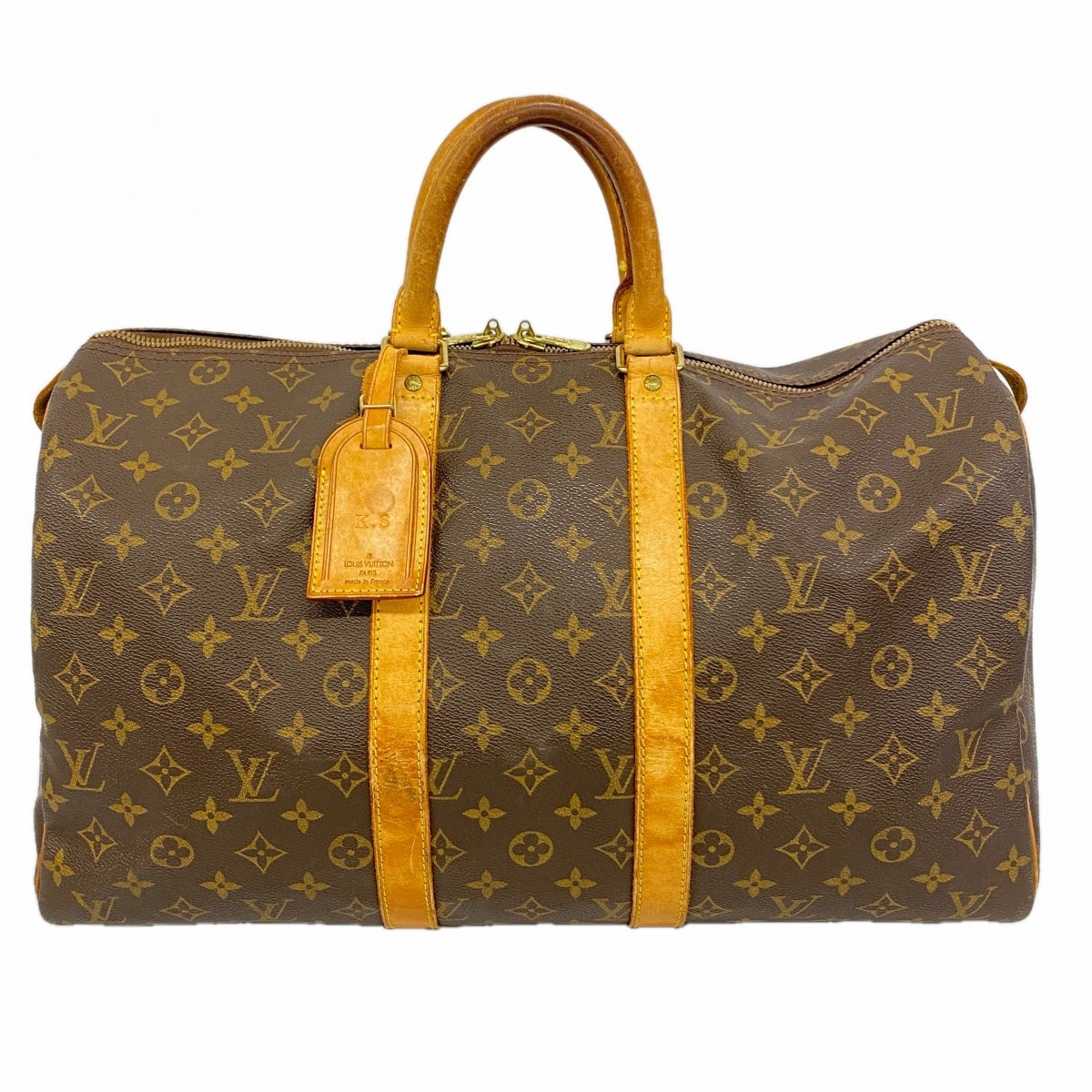 【6de5674】ルイヴィトン ボストンバッグ モノグラム キーポル45 M41428 ブラウン【中古】レディース