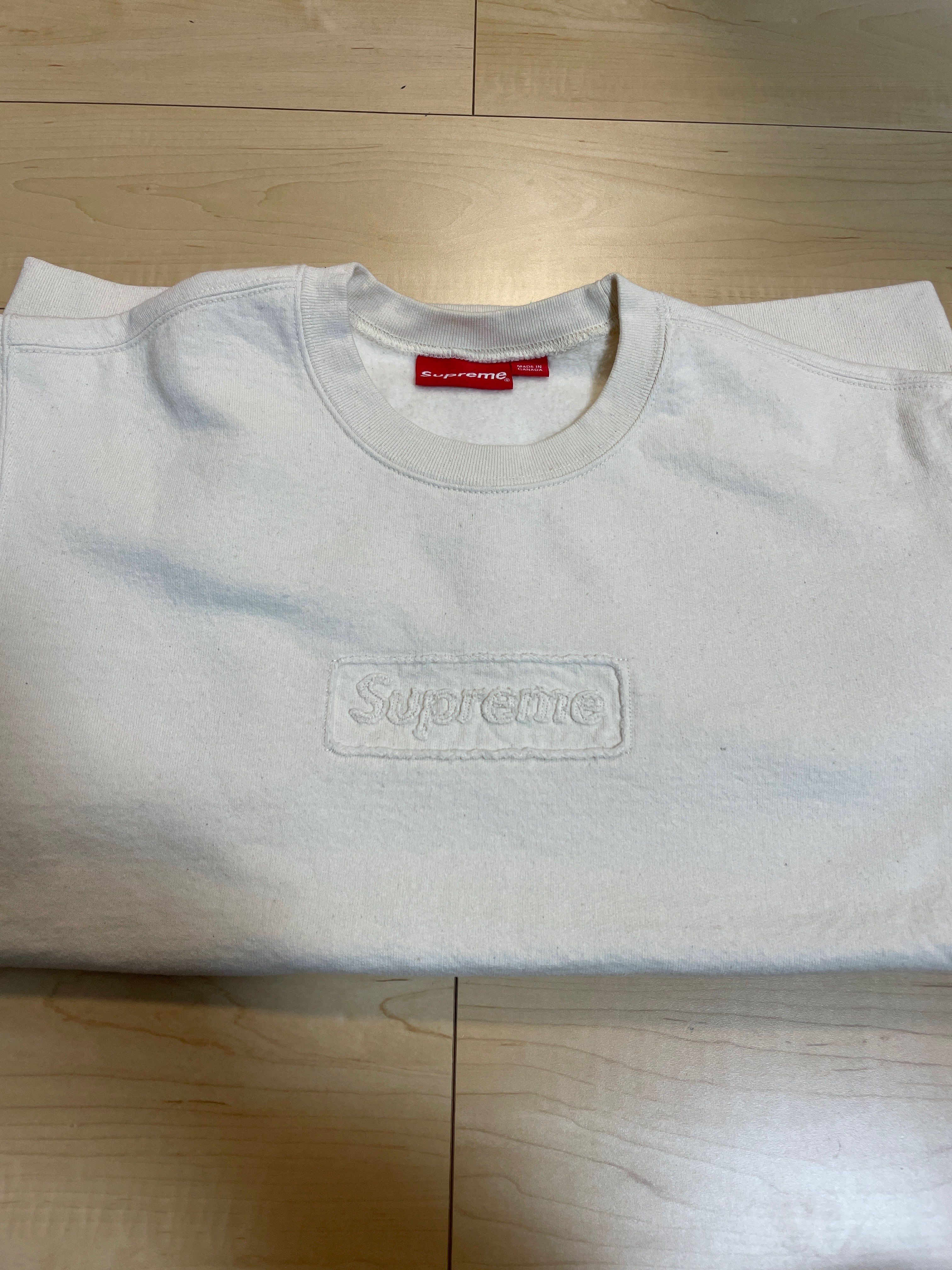 Supreme Cutout Logo Crewneck "Natural"