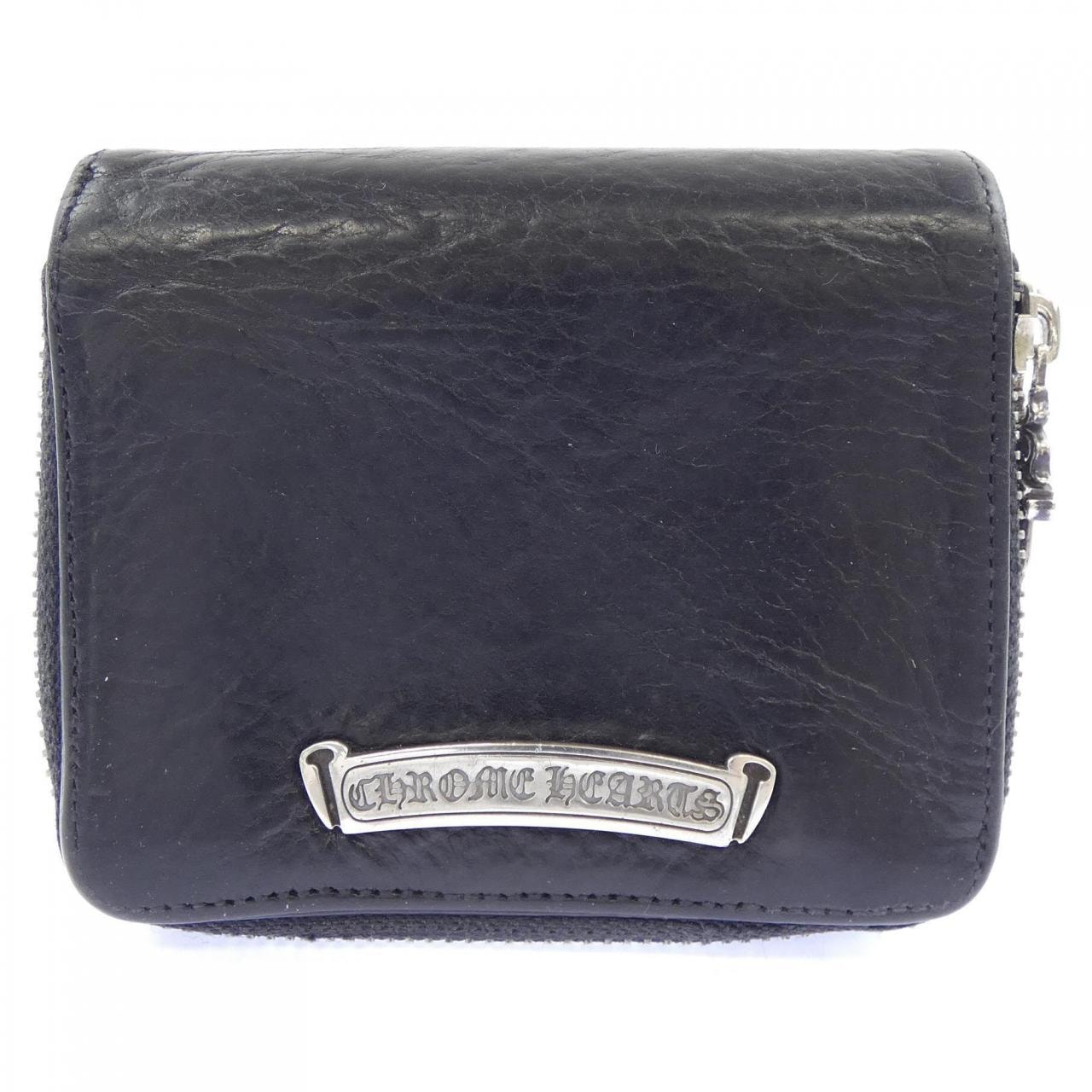 Chrome Hearts Square Zip Bill Wallet / Leather "Black"