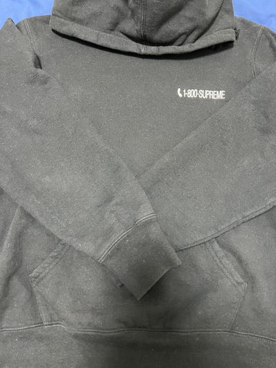 Supreme 1-800 Hooded Sweatshirt "Black"