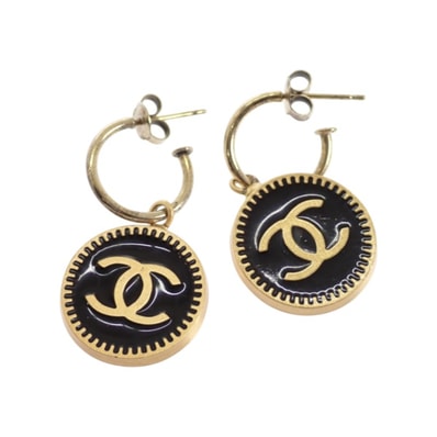 シャネル CC フープ ピアス メタル レディース【中古】【ABランク】