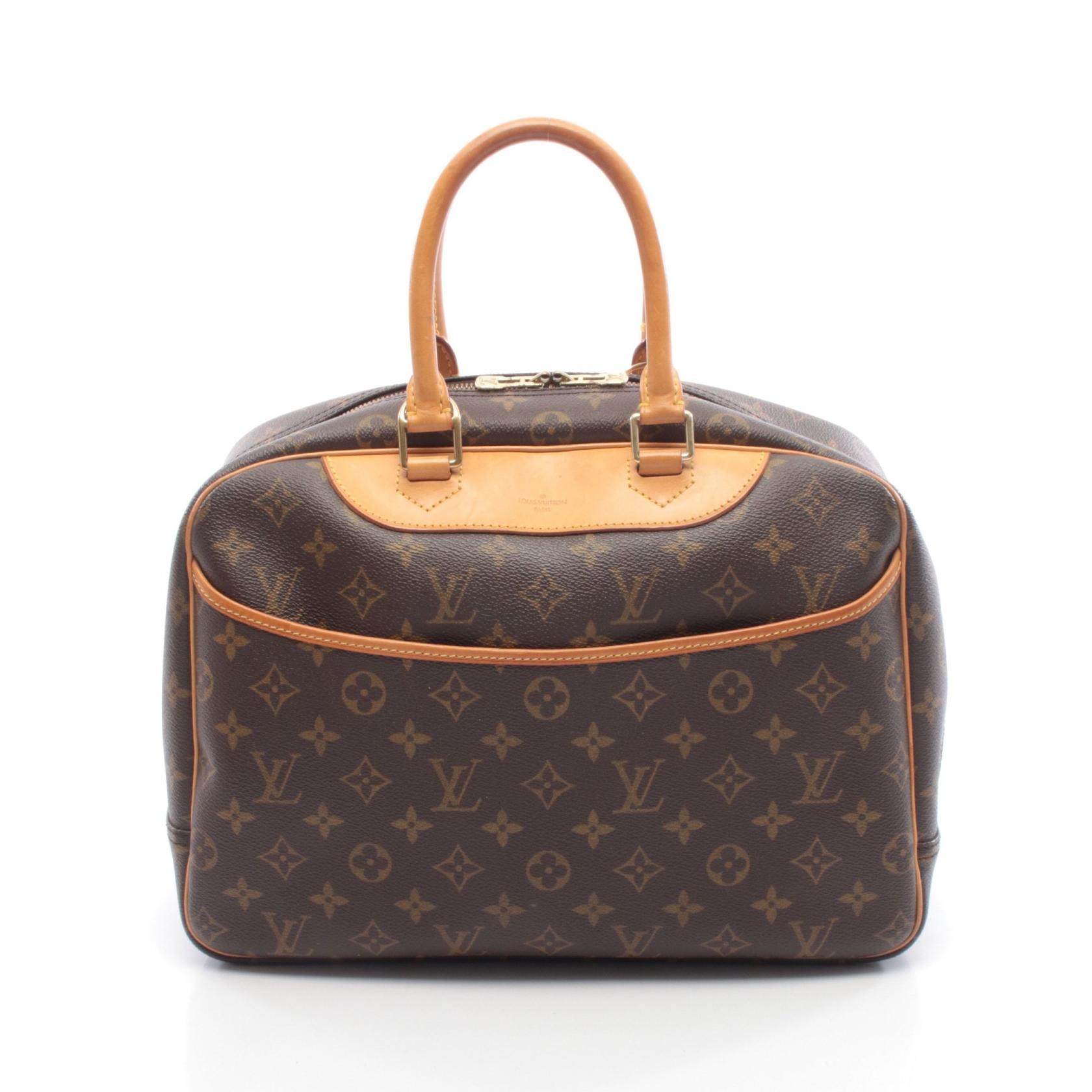ルイ・ヴィトン LOUIS VUITTON ドーヴィル ボーリングヴァニティ ハンドバッグ バッグ PVCコーティングキャンバス レザー モノグラム レディース ブラウン系 M47270 【中古】